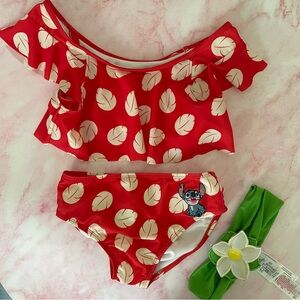 Disney Lilo & Stitch 2-piece Swimsuit with matching headband